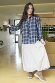 Patrick Plaid Brushed Cotton Shirt Navy