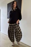 Patrick Plaid Lazy Layer Sweatshirt Black /19=
