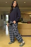 Patrick Plaid Lazy Layer Sweatshirt Blue /13=
