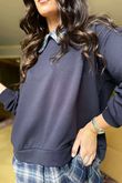 Patrick Plaid Lazy Layer Sweatshirt Blue /13=