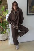 Patrick Plaid Lazy Layer Sweatshirt Chocolate /16 