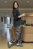 Patrick Plaid Lazy Layer Sweatshirt Khaki /9=