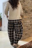 Patrick Plaid Lazy Layer Sweatshirt Stone /18=