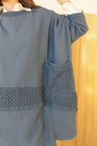 Paulo Pillow Cotton Honeycomb Parachute Tunic Denim /7