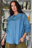 Perfect Denim Peter Pan Blouse Light