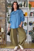 Perfect Denim Peter Pan Blouse Light
