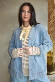  Perfect Breton V Long Sleeve Top Camel /5=