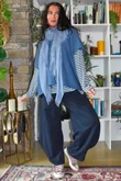 Perfect Breton V Long Sleeve Top Dark Denim 
