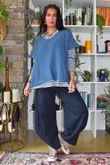 Perfect Breton V Long Sleeve Top Dark Denim 