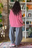 Perfect Breton V Long Sleeve Top Rouge 