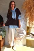 Perfect Chambray Denim Neckerchief Blouse Light due 1 week