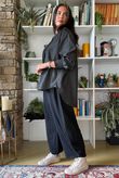 Perfect Denim Peter Pan Blouse Black
