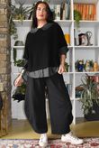Perfect Denim Peter Pan Blouse Black
