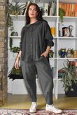Perfect Denim Peter Pan Blouse Black