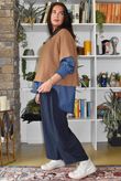 Perfect Denim Peter Pan Blouse Dark