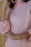 Perfect Layering Ruffle Neck Top Pink