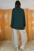 Perfect Layering Ruffle Neck Top Racing Green