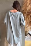 Perfect V Long Sleeve Top Light Grey Marl
