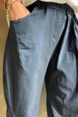 Pin Stripe Bennie Magic 7/8 Dart Barrel Pant Navy
