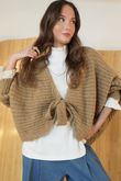 Polly Tie Front Cardigan Camel /6=