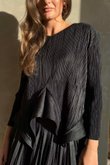 Presley Pleats Top & Skirt Set Black /30/30=