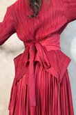 Presley Pleats Top & Skirt Set Burgundy /30/30=