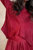 Presley Pleats Top & Skirt Set Burgundy /30/30=