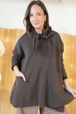 Purdy V Neck Luxury Blanket Knit Chocolate