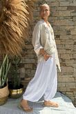 Pure Cotton Raggy Heart High Low Shirt Stone /10 =