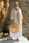 Pure Cotton Raggy Heart High Low Shirt Stone /10 =