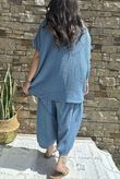 Pure Cotton Santos Driftwood Cut Out Top Denim 