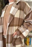Ralphie Plaid Belted Blanket Coat Camel