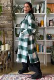 Ralphie Plaid Belted Blanket Coat Heritage Green?