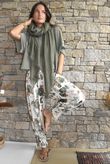 Ren Cabbage Rose Bloomer Pant Moss