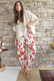 Ren Cabbage Rose Bloomer Pant Scarlet