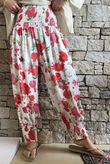 Ren Cabbage Rose Bloomer Pant Scarlet