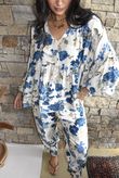 Ren Cabbage Rose Smock Cottage Blue