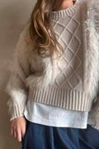 Rhona Country Shaggy Knit Jumper Stone /10=