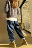 Rhona Town Shaggy Knit Jumper Slate /15=