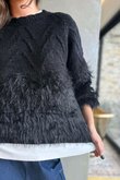 Rhona Town Shaggy Knit Jumper Black /15=