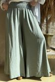 Riviera Palazzo Pant Khaki