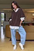 Rupert Relaxed Knit Top Chocolate