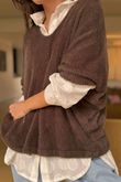 Rupert Relaxed Knit Top Chocolate