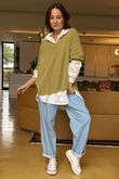 Rupert Relaxed Knit Top Olive