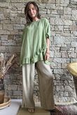 Rustic Nature Bubble Cotton Raw Frill Top Washed Lawn