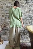 Rustic Nature Bubble Cotton Raw Frill Top Washed Lawn
