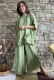 Rustic Nature Bubble Cotton Raw Frill Top Washed Lawn