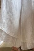 Rustic Nature Bubble Cotton Slant Frill Pant White