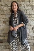Rustic Nature Bubble Cotton Waterfall Jacket Washed Charcoal