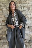 Rustic Nature Bubble Cotton Waterfall Jacket Washed Charcoal